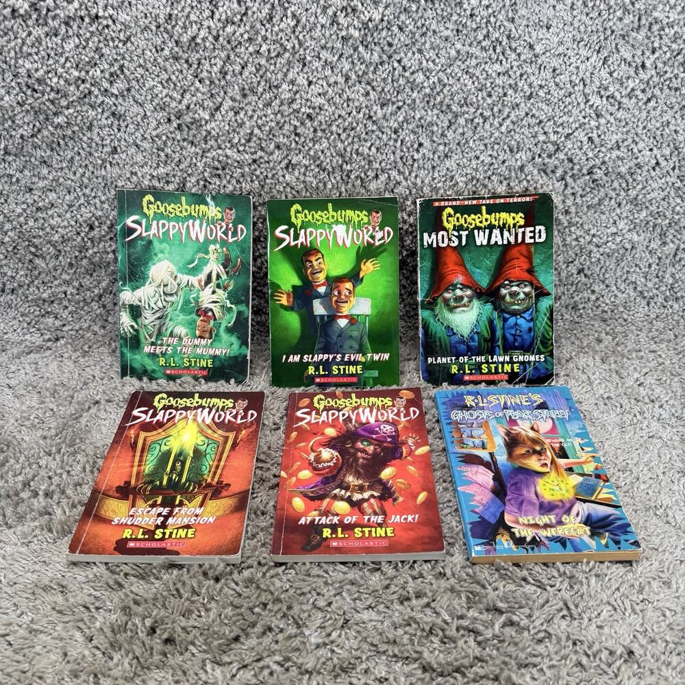 Goosebumps SlappyWorld R L Stine 6 Book Lot Paperback Scholastic Illustrated